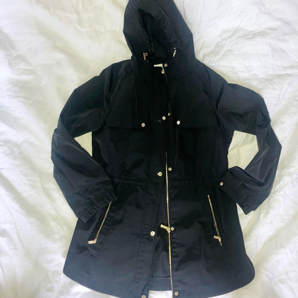 Black raincoat
